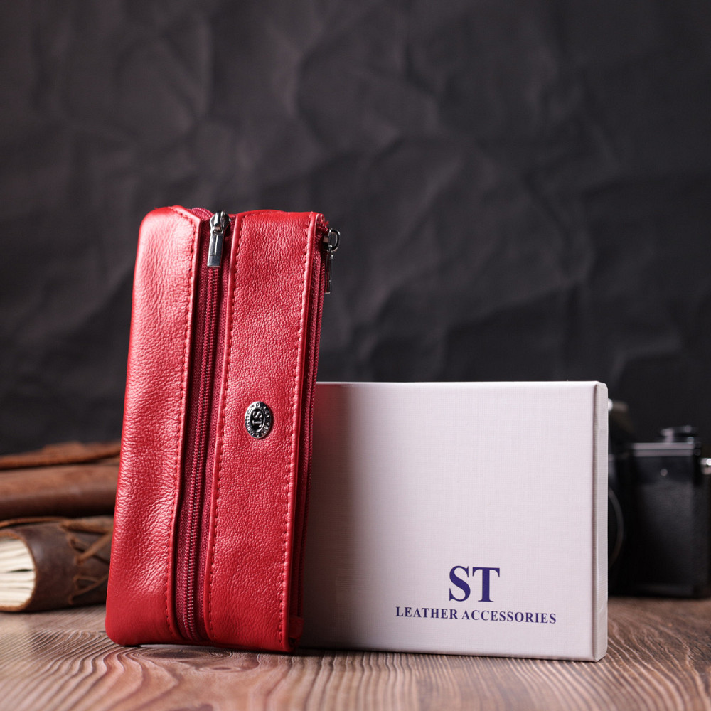 Оригинальная ключница из натуральной кожи ST Leather 22509 Красный Киев - изображение 10