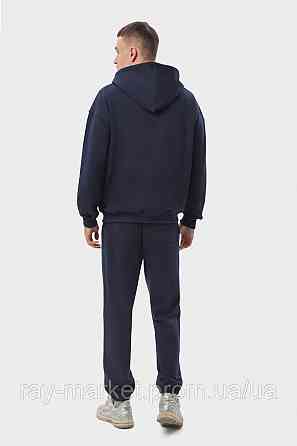 Костюм мужской худи на молнии и брюки Темно-синий  RAY PREMIUM LOOSE U0809 (U0809M-Navy Blue) 3XL Киев