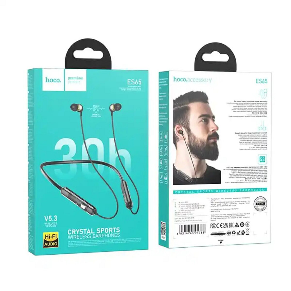 Навушники HOCO ES65 Dream sports BT earphones Black Київ - фото 5