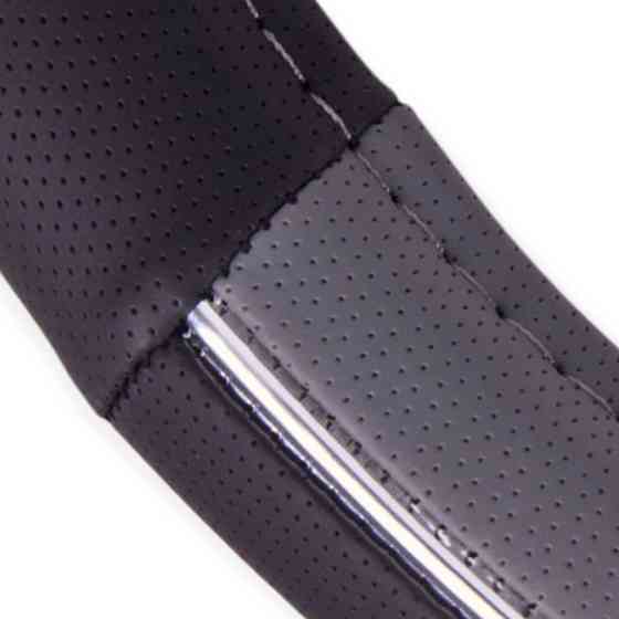 Чехол m кожзам серый перфорированый с хром полоской руля Мукачево