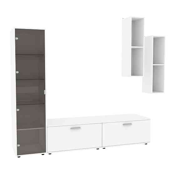 Стенка в гостиную Hugo-2, Белый, 2060х520х1700 Львов