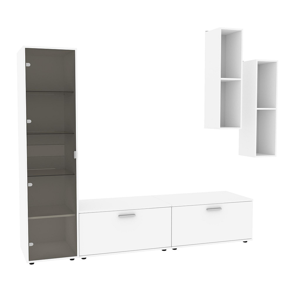 Стенка в гостиную Hugo-2, Белый, 2060х520х1700 Львов - изображение 2