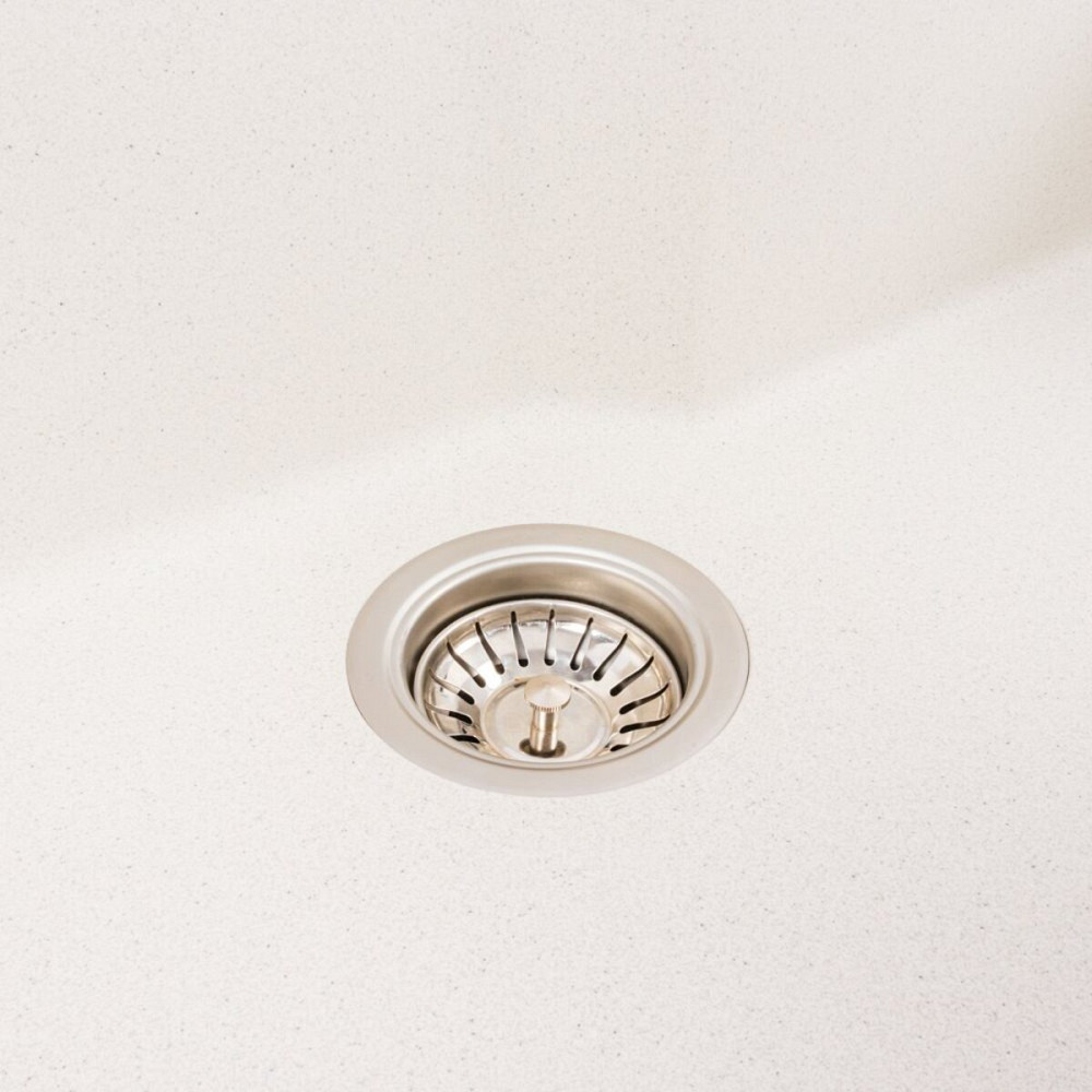 Гранітна мийка для кухні VALESO NIKA 7545 матова Біла в крапку Коломия - фото 5