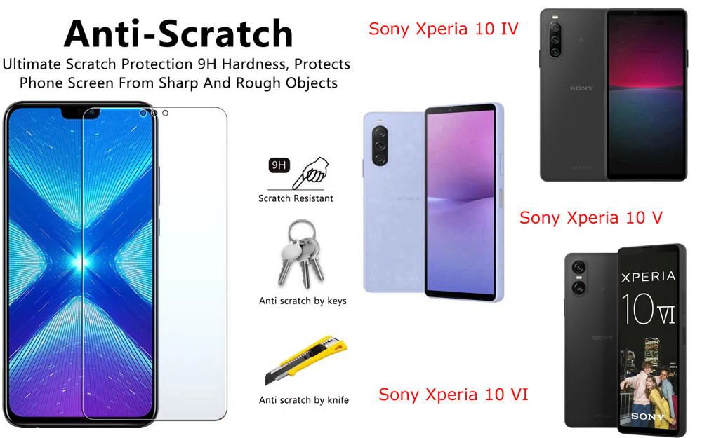 Защитное стекло NeoGlass для Sony Xperia 10 IV, Xperia 10 V, Xperia 10 VI – ультрапрозрачное и устойчивое Киев - изображение 1
