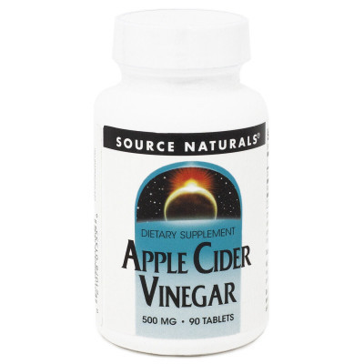 Травы Source Naturals Яблочный Уксус, 500мг, Apple Cider Vinegar, 90 таблеток (SN1355) Винница - изображение 1