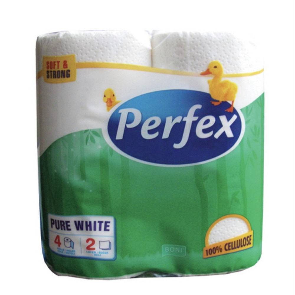 Двошаровий туалетний папір Boni Perfex, 4 рулони Виноградів - фото 1