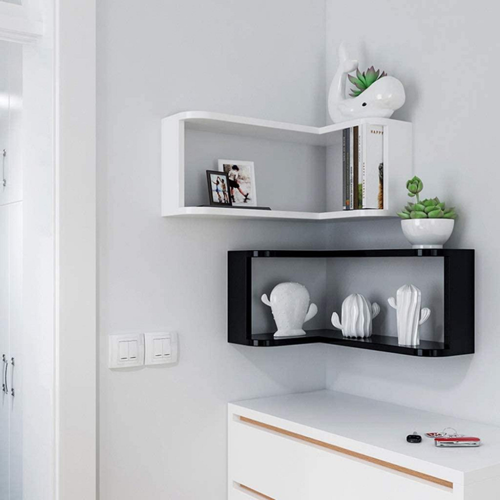 Угловая настенная полка 