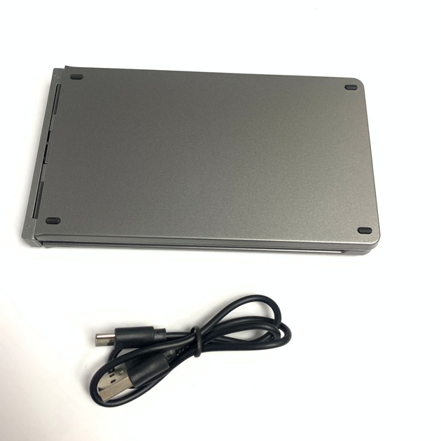 Бездротова клавіатура складана Bluetooth A-plus міні для iPad, Android, Windows, iOS, телефону, планшета, TV Сіра Київ - фото 6