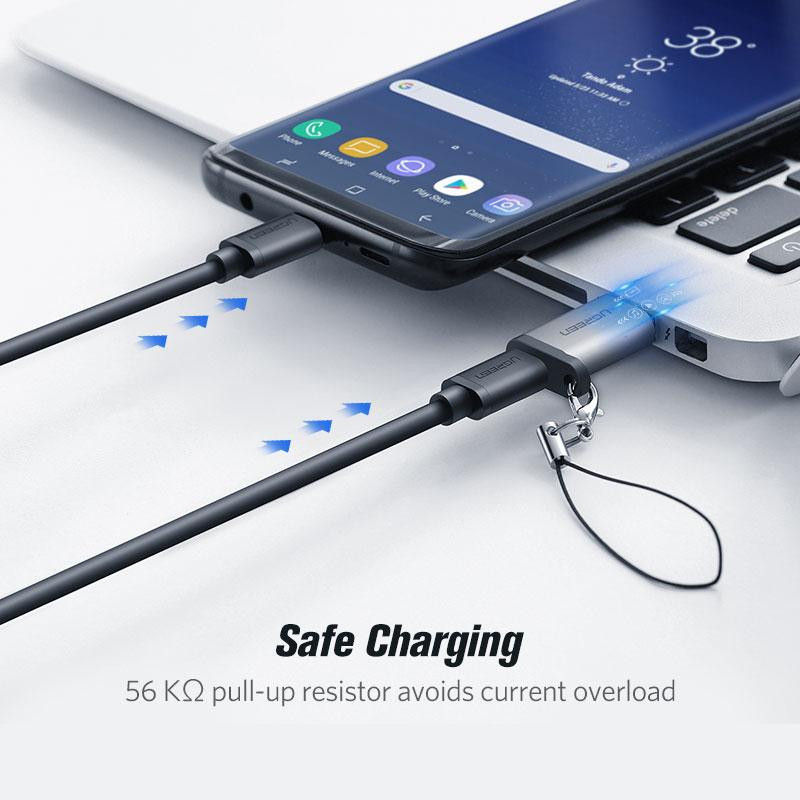 Перехідник-адаптер USB 3.0 до Type-C Ugreen US276 (Темно-сірий) Миколаїв - фото 6