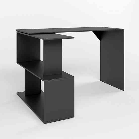 Стіл комп'ютерний поворотний з полицями М-ЗОН Джеко 1200 Антрацит (MZN-031033) Львів