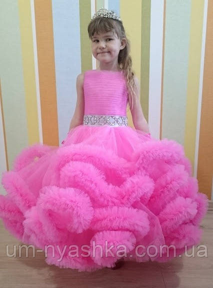 Пышное платье Облачко ЯРКО-РОЗОВОЕ на 4-5, 6-7, 8-9 лет Кривой Рог - изображение 2