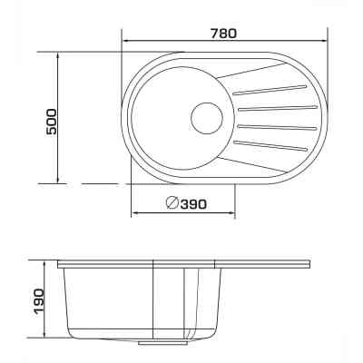 Мийка кухонна GRANADO MURCIA grafito (gr1709) Вінниця