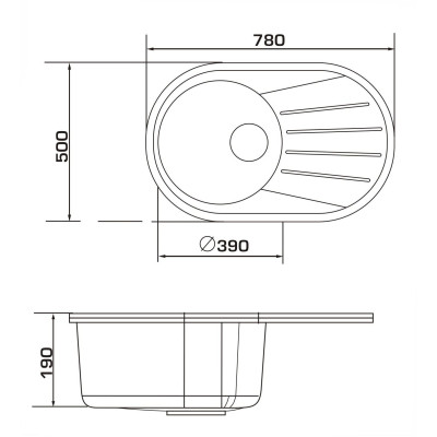 Мийка кухонна GRANADO MURCIA grafito (gr1709) Вінниця - фото 2