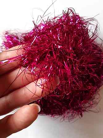 Дождик тонкий 10 г малиновый Киев