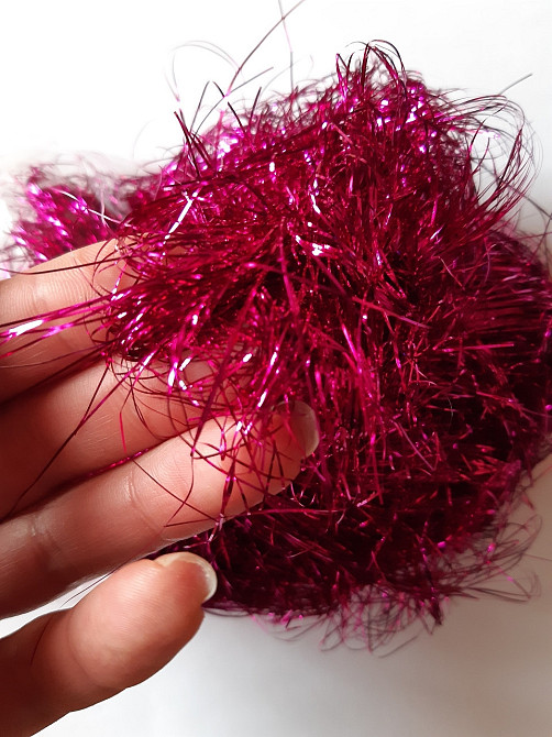 Дождик тонкий 10 г малиновый Киев - изображение 1