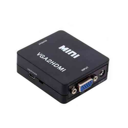 Конвертер VGA - HDMI, відео, аудіо, 1080p, чорний Вінниця