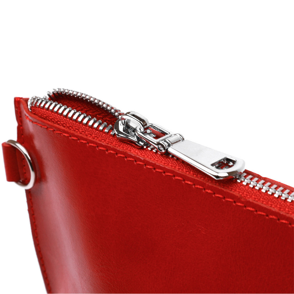 Женская глянцевая косметичка из натуральной кожи Shvigel 16410 Красный Киев - изображение 8
