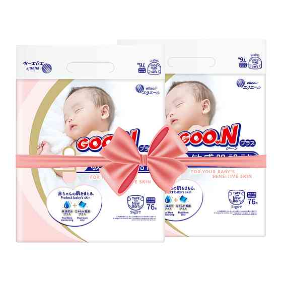 Підгузки Goo.N Plus для новонароджених (розмір 1(NB), до 5 кг, 152 шт) Дніпро
