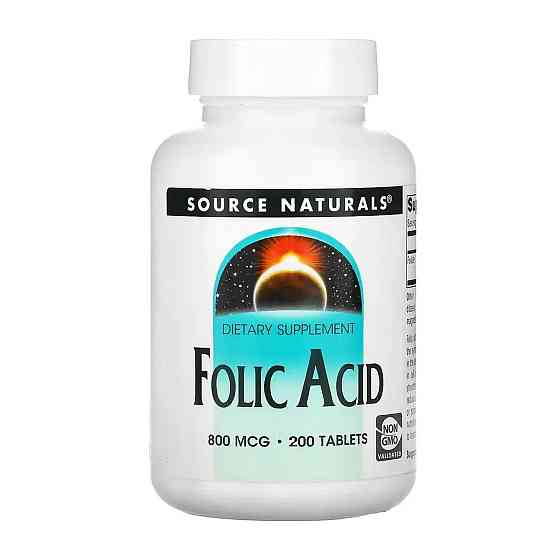 Фолієва кислота Source Naturals Folic Acid 800 mcg - 200 tabs Луцьк