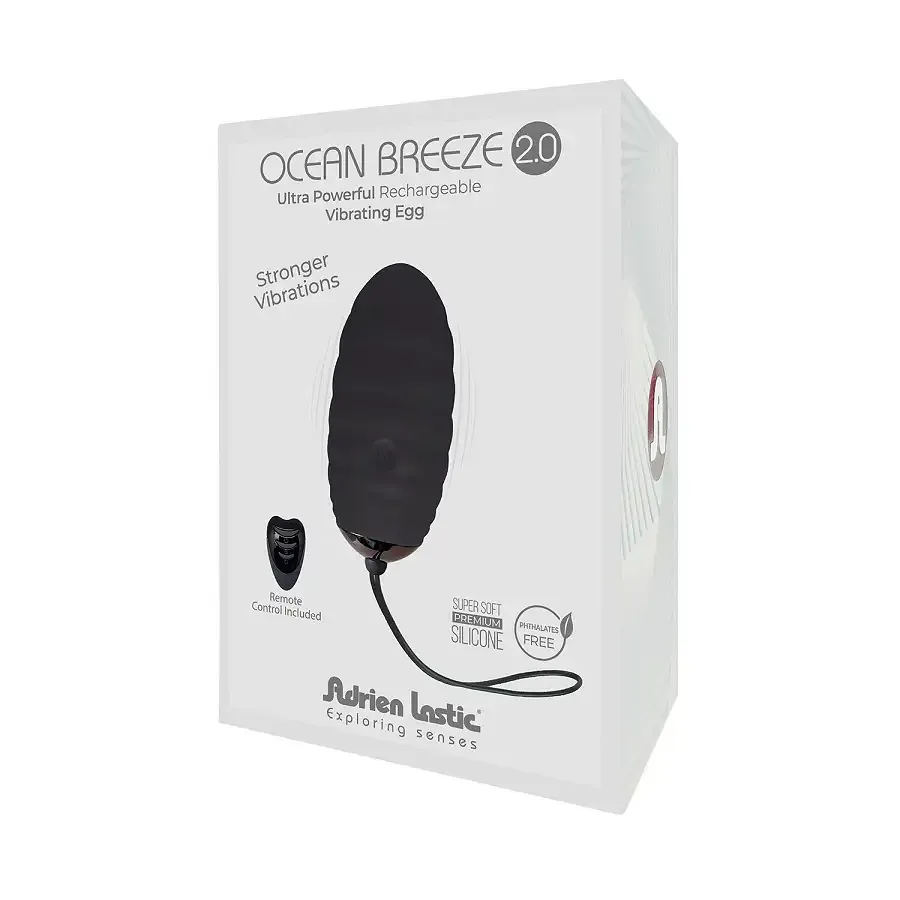Виброяйцо Adrien Lastic Ocean Breeze 2.0 Black, пульт ДУ, очень мощный мотор, 10 виброрежимов Львов - изображение 4