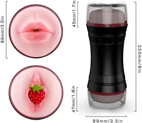 Чоловіча секс-іграшка мастурбатор BeHorny Masturbator Double Ends - Mouth & Vagina Дніпро