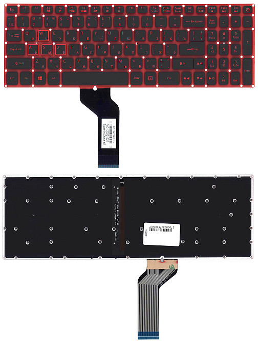 Клавиатура для ноутбука Acer Nitro 5 AN515-51 с подсветкой (Light), Black, RU Винница - изображение 1