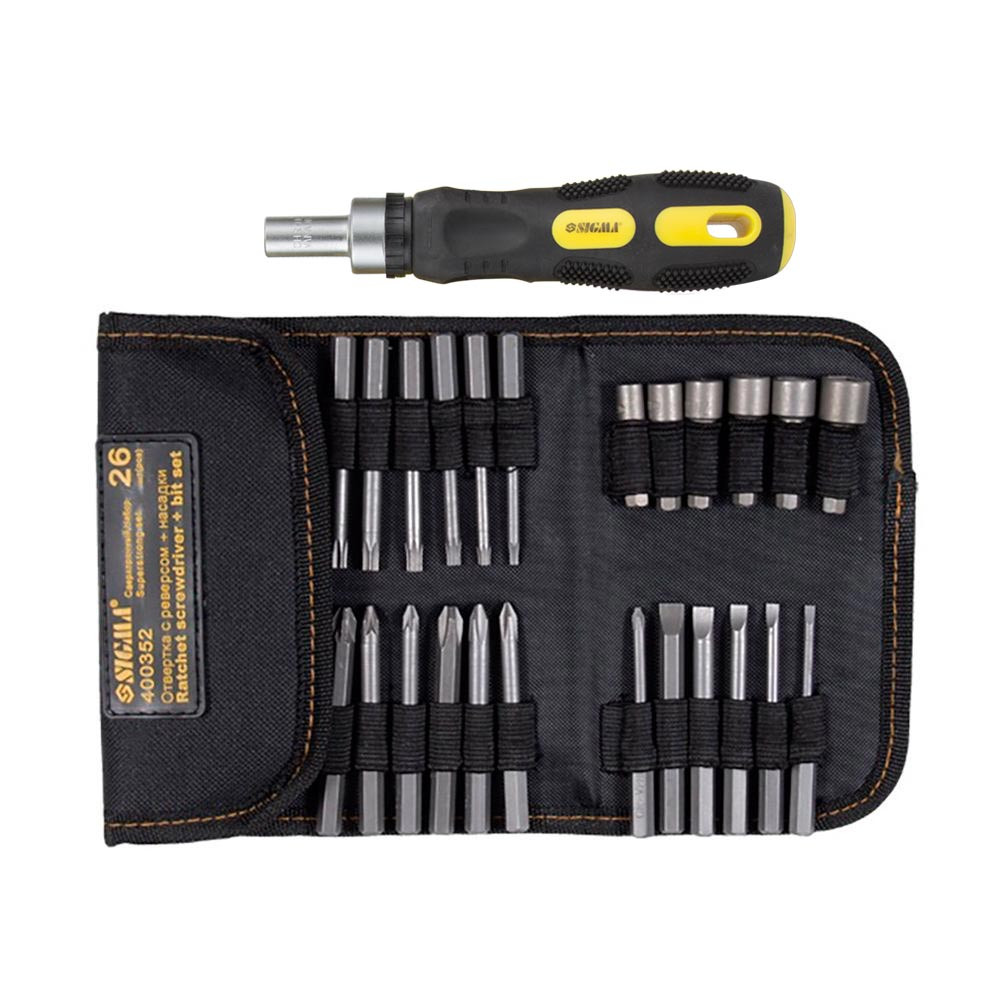 Sigma Отвертка + биты 18шт + насадки торцевые 6шт CrV SIGMA (4002111) Коломыя - изображение 1