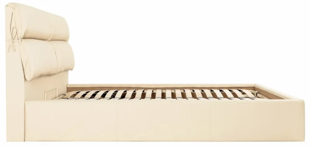 Ліжко Edinburgh VIP 120 х 190 см Fly 2207 З додатковою металевою цільнозварною рамою Бежевий Київ - фото 4