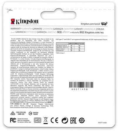 Флеш-накопичувач USB3.2 128GB Type-C Kingston DataTraveler microDuo 3C (DTDUO3CG3/128GB) Фіолетовий Харків