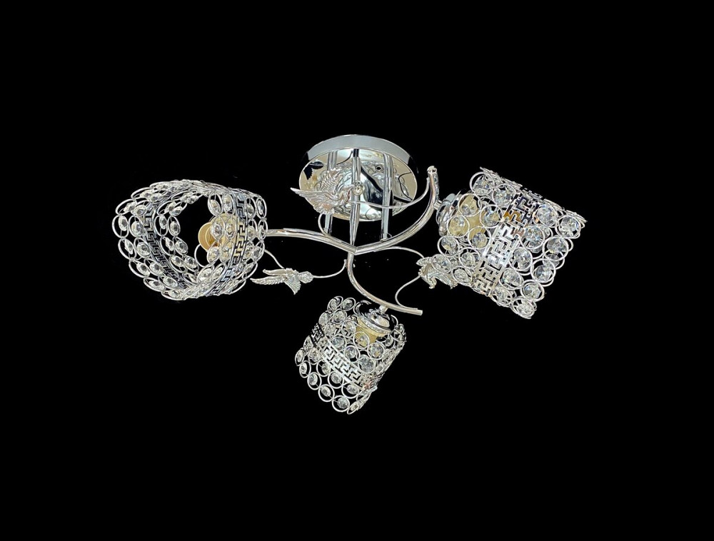 VALESO Люстра стельова на 3 плафони VALESO 2407B/3 для спальні та кухні хром Коломыя - изображение 1