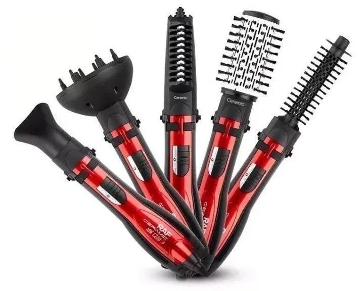 Фен-щетка для волос 5в1 Domotec/RAF R-416 1200Вт 4 насадки с диффузором Одесса - изображение 4