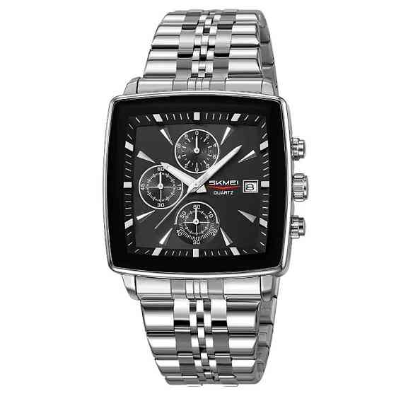 Брендові чоловічі годинники на браслеті SKMEI 2434SI, Модні чоловічі кварцові наручні годинники NC-76 Івано-Франківськ