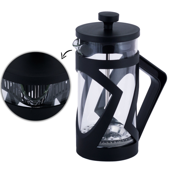 Френч-прес 350 мл неірж.сталь/скло/пластик 0775S KAMILLE Житомир - фото 5