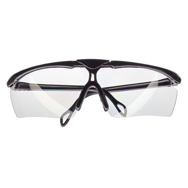 Окуляри захисні, прозорі, лінзи полікарбонат, заушники полікарбонат чорні, захист від удару, оптичний клас 3 INTERTOOL SP-0090 Київ - фото 1