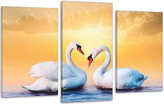 Модульная картина Природа Лебеди Art-192_3 100x150 см Киев