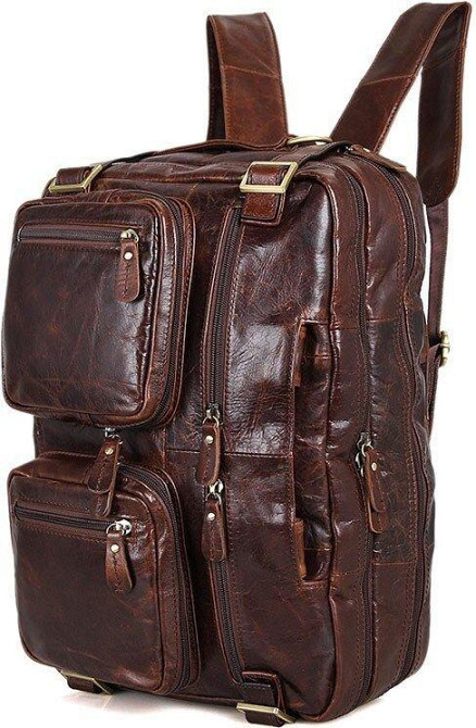 Сумка мужская Vintage 14590 кожаная Коричневая Киев - изображение 6