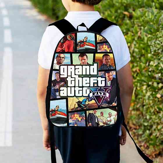 Рюкзак дитячий GTA "Grand Theft Auto" 34х27см, міський ранець для хлопчика з принтом (00441) Київ