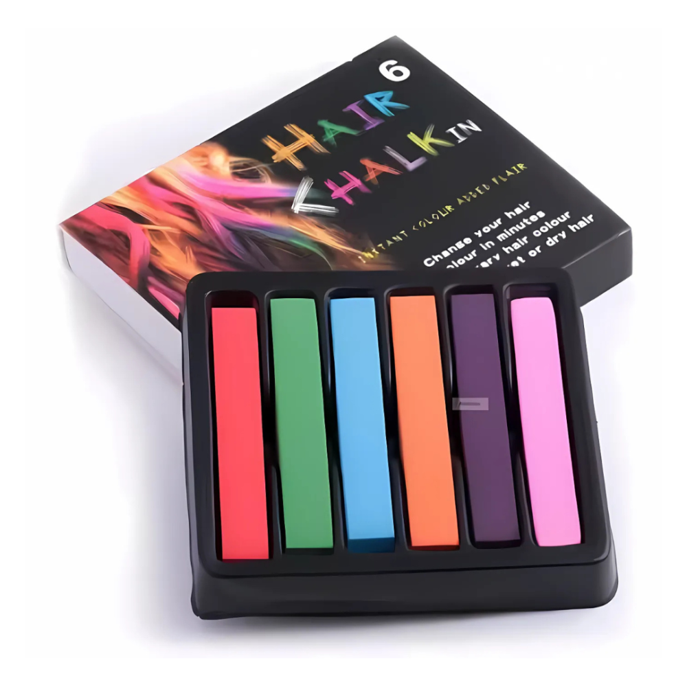 Набір кольорової крейди для волосся Hair Chalk (6 кольорів), тимчасове фарбування, крейда для волосся Кам'янець-Подільський - фото 6