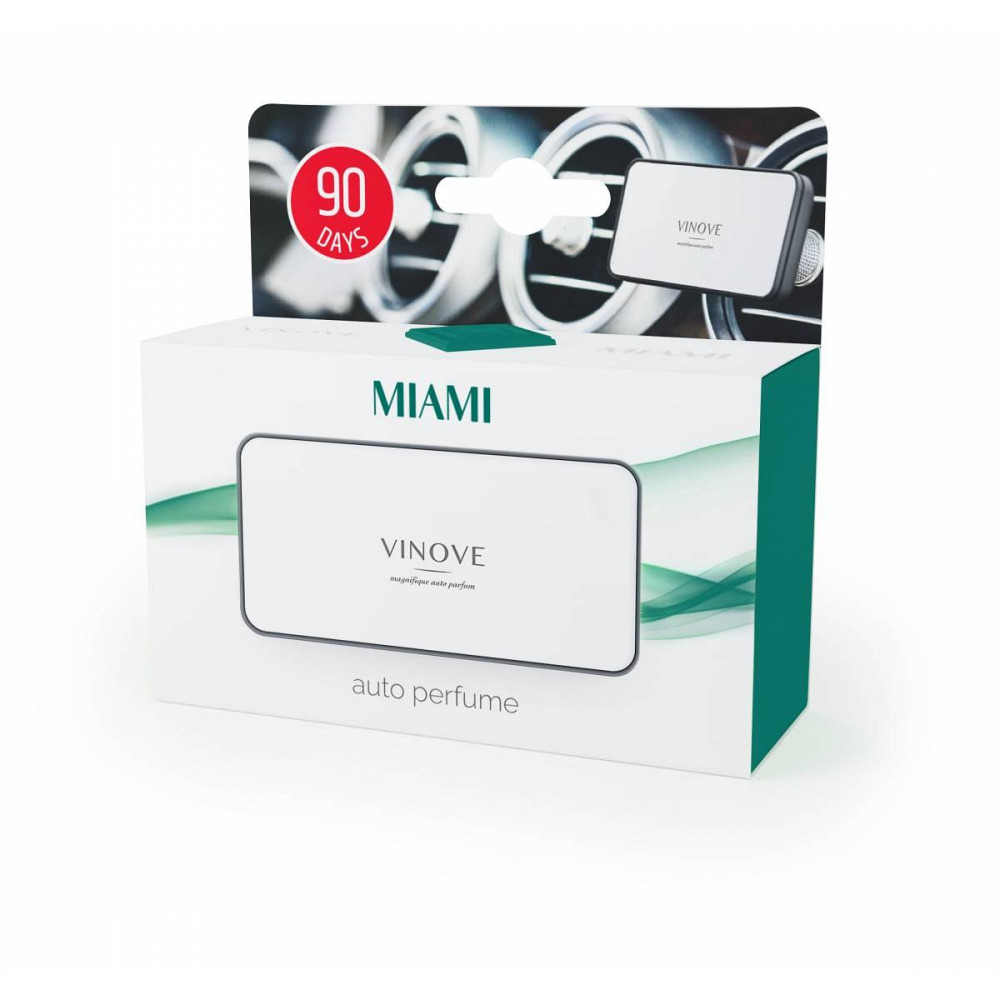 Ароматизатор для автомобиля VINOVE Miami V01-17 Original — яркий цитрусово-пряный аромат с нотами лимона, мандарина и сандала Ковель - изображение 1