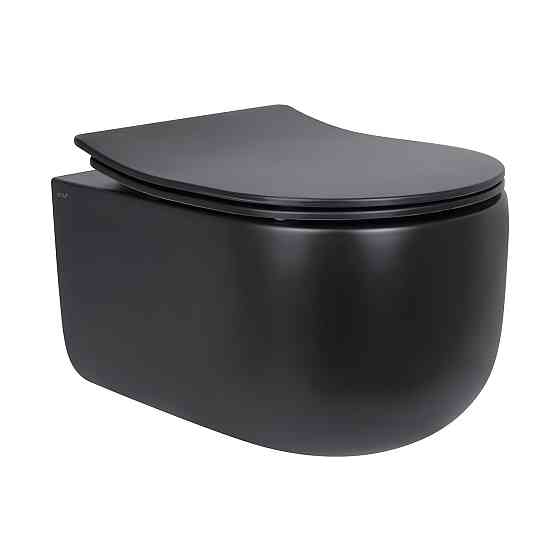 Унітаз підвісний Qtap Taurus безобідковий із сидінням Soft-close QT2433084EUQMB Київ