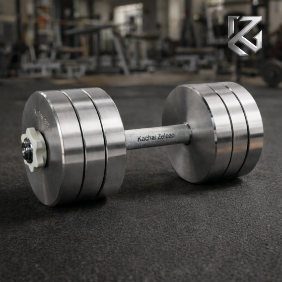 Гантелі набірні 2 по 28 кг металеві без покриття Kachai Zelezo Iron Pro Київ