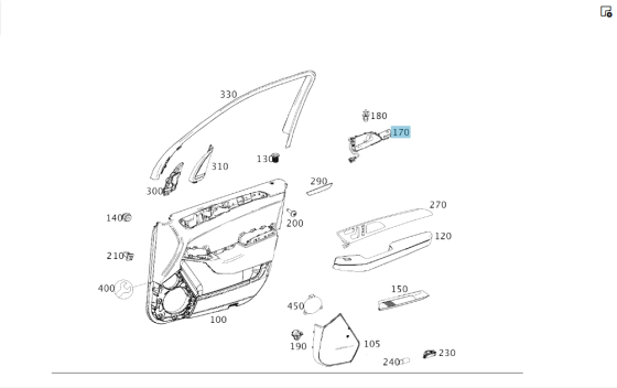 Mercedes-Benz  A2927600300 Внутрішня ручка відкриття дверей ліва з підсвічуванням + світлодіод A0009066900 GLE Coupe C292 Одеса