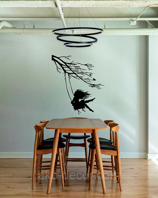 Декоративне настінне Панно «Дівчинка та голуб» Декор на стіну 90*80 см, Чорний Київ - фото 5