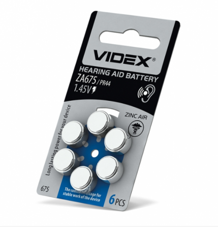 Батарейка ZA675 Zinc Air (бл-6шт) Videx Житомир