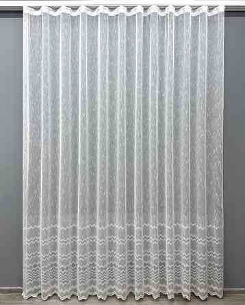 Тюль VR-Textil 1618т Лен с вышивкой белый 300х270 см (42-0578) Киев