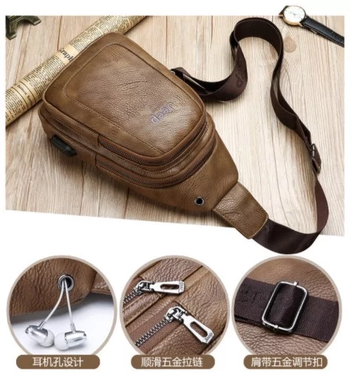 Рюкзак городской кожаный через плечо Fashion style 2019 (fs7932) Светло-коричневый Винница - изображение 6