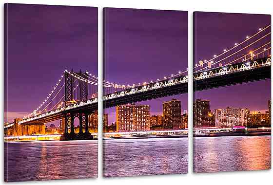 Модульная картина в гостиную / спальню  Бруклін    ART-258_3A 70х130 см Киев