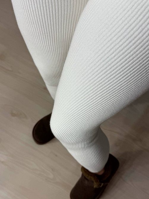 Лосины женские A-N 6126-6161 теплые в рубчик на меху ангоры, белый, one size Киев - изображение 18