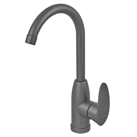 Кухонний змішувач Plamix CEZAR-011-B SET Graphite з підводкою (PM0695) Харків