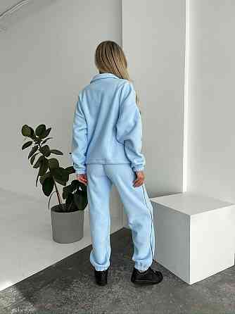 Женский флисовый женский костюм-оверсайз турецкий флис Голубой, 42/44 Одесса